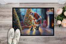 Load image into Gallery viewer, Australian Terrier and Santa Claus Doormat
