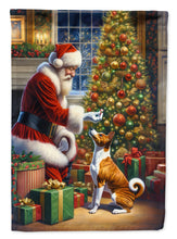 Load image into Gallery viewer, Basenji with Santa Garden Flag – Christmas Dog Yard Decor