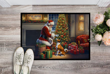 Load image into Gallery viewer, Basenji and Santa Claus Doormat