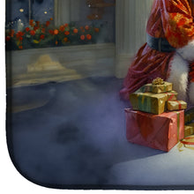 Load image into Gallery viewer, Basset Hound and Santa Claus Dish Drying Mat