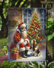 Load image into Gallery viewer, Basset Hound with Santa Garden Flag – Christmas Dog Yard Decor