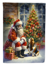 Load image into Gallery viewer, Basset Hound with Santa Garden Flag – Christmas Dog Yard Decor