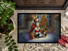 Load image into Gallery viewer, Basset Hound and Santa Claus Doormat