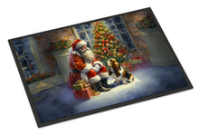 Load image into Gallery viewer, Basset Hound and Santa Claus Doormat