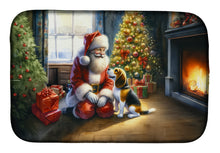 Load image into Gallery viewer, Beagle and Santa Claus Dish Drying Mat