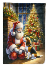 Load image into Gallery viewer, Beagle with Santa Garden Flag – Christmas Dog Yard Decor