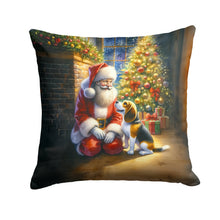 Load image into Gallery viewer, Beagle and Santa Claus Throw Pillow - 14x14 Decorative Pillow – Art for Your Home &amp; Patio