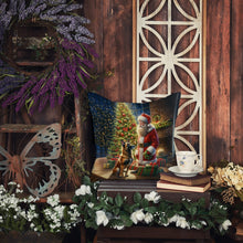 Load image into Gallery viewer, Belgian Malinois and Santa Claus Throw Pillow - 14x14 Decorative Pillow – Art for Your Home &amp; Patio