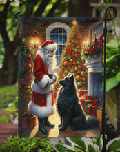 Load image into Gallery viewer, Belgian Sheepdog with Santa Garden Flag – Christmas Dog Yard Decor