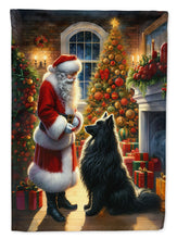 Load image into Gallery viewer, Belgian Sheepdog with Santa Garden Flag – Christmas Dog Yard Decor