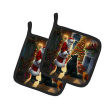 Load image into Gallery viewer, Belgian Sheepdog and Santa Claus Pot Holders - Set of 2 Decorative Kitchen Helpers | Made in the USA