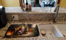 Load image into Gallery viewer, Belgian Tervuren and Santa Claus Dish Drying Mat