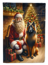 Load image into Gallery viewer, Belgian Tervuren with Santa Garden Flag – Christmas Dog Yard Decor