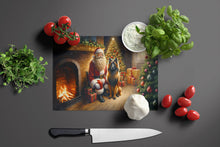 Load image into Gallery viewer, Belgian Tervuren and Santa Claus Glass Cutting Boards – Durable, Decorative Kitchen Art