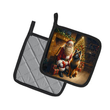 Load image into Gallery viewer, Belgian Tervuren and Santa Claus Pot Holders - Set of 2 Decorative Kitchen Helpers | Made in the USA