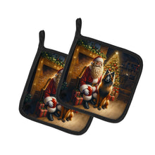 Load image into Gallery viewer, Belgian Tervuren and Santa Claus Pot Holders - Set of 2 Decorative Kitchen Helpers | Made in the USA