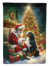 Load image into Gallery viewer, Bernese Mountain Dog with Santa Garden Flag – Christmas Dog Yard Decor