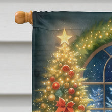 Load image into Gallery viewer, Bernese Mountain Dog and Santa Claus House Flag