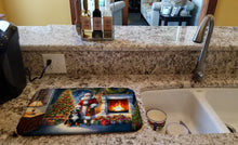 Load image into Gallery viewer, Bernese Mountain Dog and Santa Claus Dish Drying Mat
