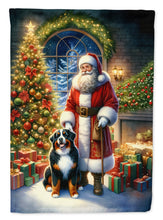 Load image into Gallery viewer, Bernese Mountain Dog with Santa Garden Flag – Christmas Dog Yard Decor
