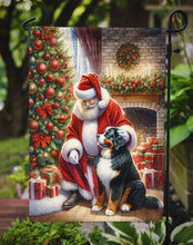 Load image into Gallery viewer, Bernese Mountain Dog with Santa Garden Flag – Christmas Dog Yard Decor