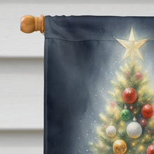 Load image into Gallery viewer, Bichon Frise and Santa Claus House Flag