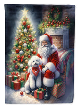 Load image into Gallery viewer, Bichon Frise and Santa Claus House Flag