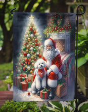 Load image into Gallery viewer, Bichon Frise with Santa Garden Flag – Christmas Dog Yard Decor