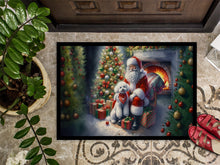 Load image into Gallery viewer, Bichon Frise and Santa Claus Doormat