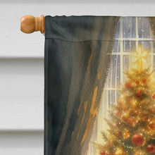 Load image into Gallery viewer, Bloodhound and Santa Claus House Flag