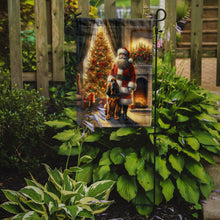 Load image into Gallery viewer, Bloodhound with Santa Garden Flag – Christmas Dog Yard Decor