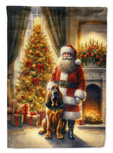 Load image into Gallery viewer, Bloodhound with Santa Garden Flag – Christmas Dog Yard Decor