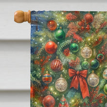 Load image into Gallery viewer, Bluetick Hound and Santa Claus House Flag