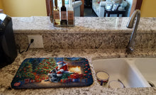 Load image into Gallery viewer, Bluetick Hound and Santa Claus Dish Drying Mat