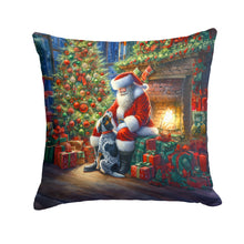 Load image into Gallery viewer, Bluetick Hound and Santa Claus Throw Pillow