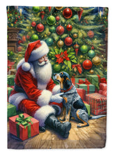 Load image into Gallery viewer, Bluetick Hound and Santa Claus House Flag