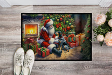 Load image into Gallery viewer, Bluetick Hound and Santa Claus Doormat-24x36 Indoor / Outdoor Rug | Made in USA