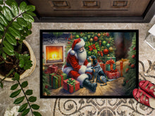 Load image into Gallery viewer, Bluetick Hound and Santa Claus Doormat-24x36 Indoor / Outdoor Rug | Made in USA
