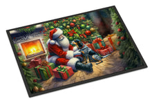 Load image into Gallery viewer, Bluetick Hound and Santa Claus Doormat-24x36 Indoor / Outdoor Rug | Made in USA