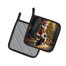 Load image into Gallery viewer, Border Collie and Santa Claus Pot Holders - Set of 2 Decorative Kitchen Helpers | Made in the USA