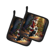 Load image into Gallery viewer, Border Collie and Santa Claus Pot Holders - Set of 2 Decorative Kitchen Helpers | Made in the USA