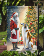 Load image into Gallery viewer, Borzoi with Santa Garden Flag – Christmas Dog Yard Decor