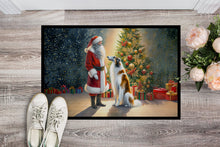 Load image into Gallery viewer, Borzoi and Santa Claus Doormat
