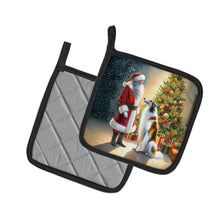 Load image into Gallery viewer, Borzoi and Santa Claus Pot Holders - Set of 2 Decorative Kitchen Helpers | Made in the USA