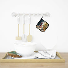 Load image into Gallery viewer, Borzoi and Santa Claus Pot Holders - Set of 2 Decorative Kitchen Helpers | Made in the USA