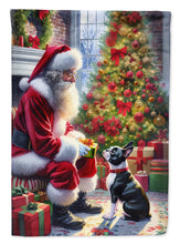 Load image into Gallery viewer, Boston Terrier and Santa Claus House Flag