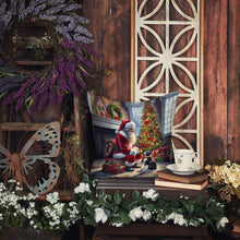 Load image into Gallery viewer, Boston Terrier and Santa Claus Throw Pillow - 14x14 Decorative Pillow – Art for Your Home &amp; Patio