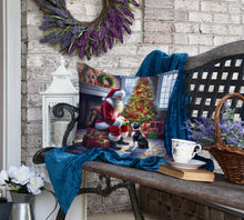 Load image into Gallery viewer, Boston Terrier and Santa Claus Throw Pillow
