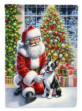 Load image into Gallery viewer, Boston Terrier and Santa Claus House Flag