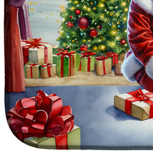 Load image into Gallery viewer, Boston Terrier and Santa Claus Dish Drying Mat